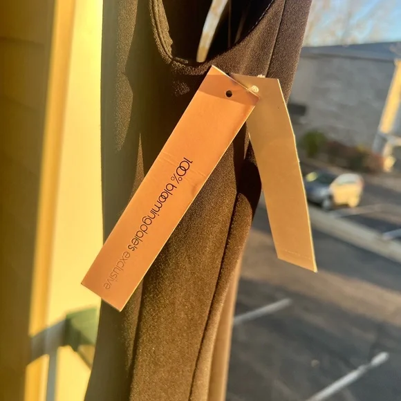 🆕AQUA Midi Dress Classic Office Soft Little Black Dress Bloomingdale’s Office - Picture 15 of 15